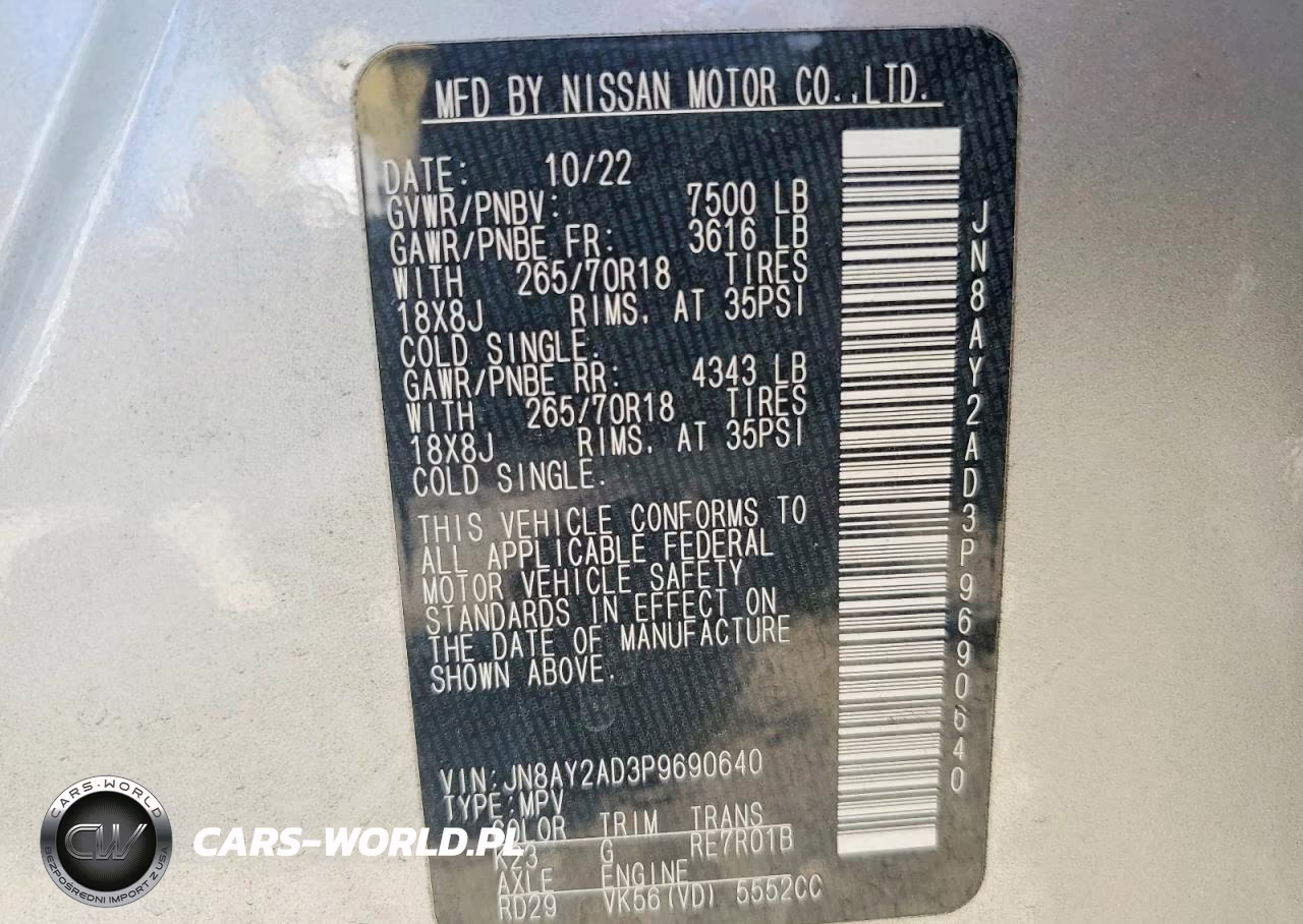 2023 Nissan Armada Sv VIN:JN8AY2AD3P9690640 - 13