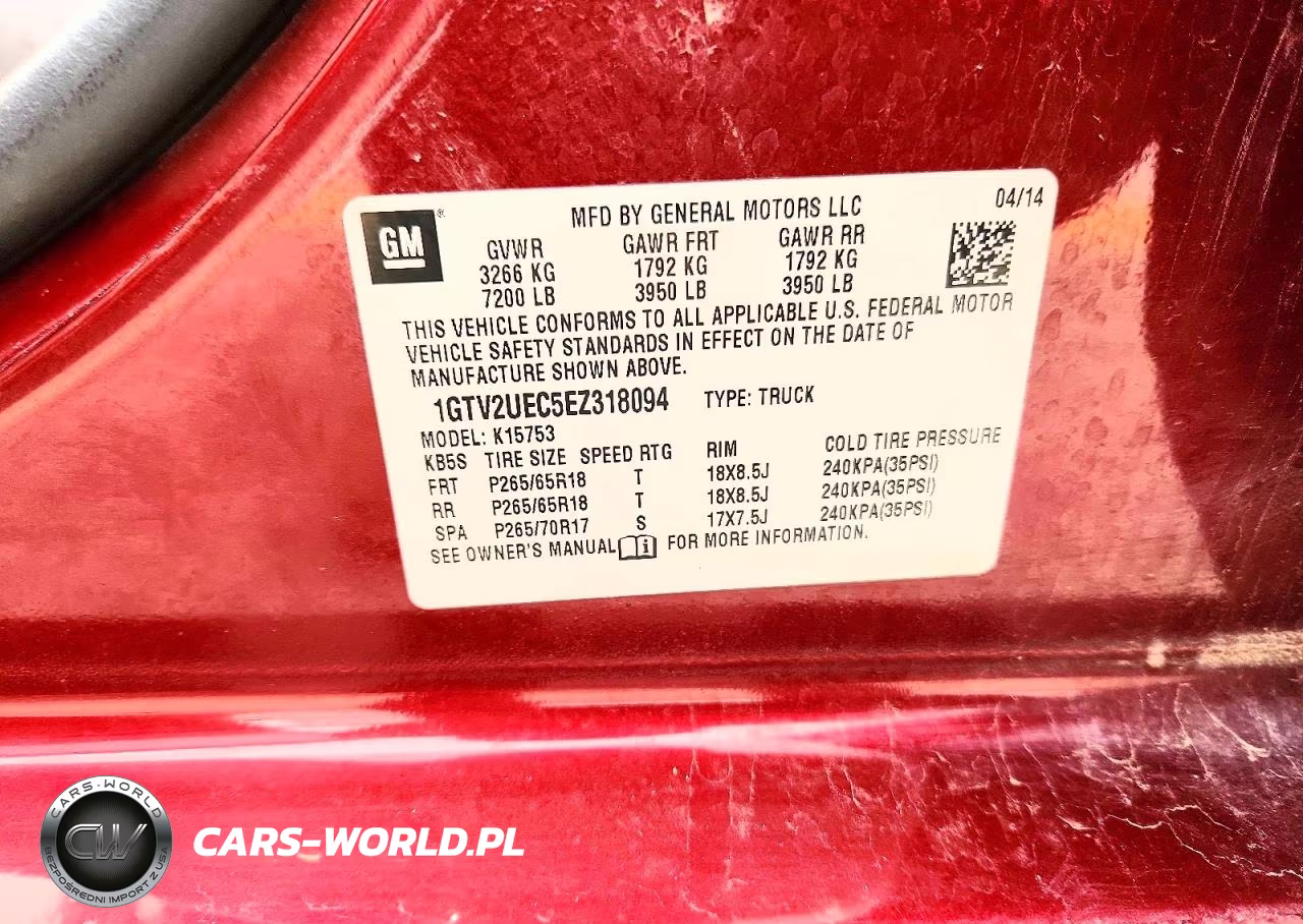 2014 GMC Sierra VIN:1GTV2UEC5EZ318094 - 12