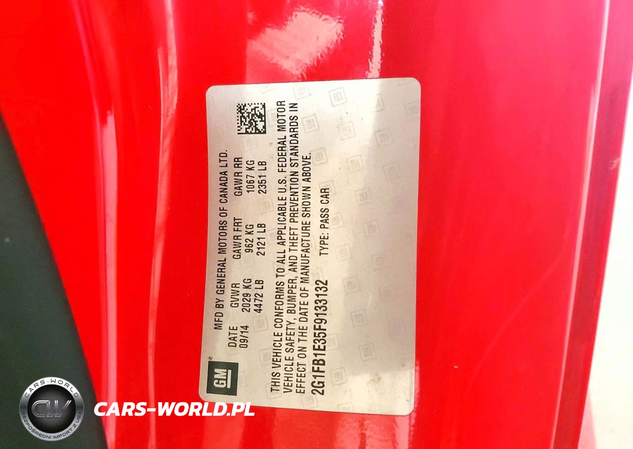 2015 Chevrolet Camaro Ls VIN:2G1FB1E35F9133132 - 12
