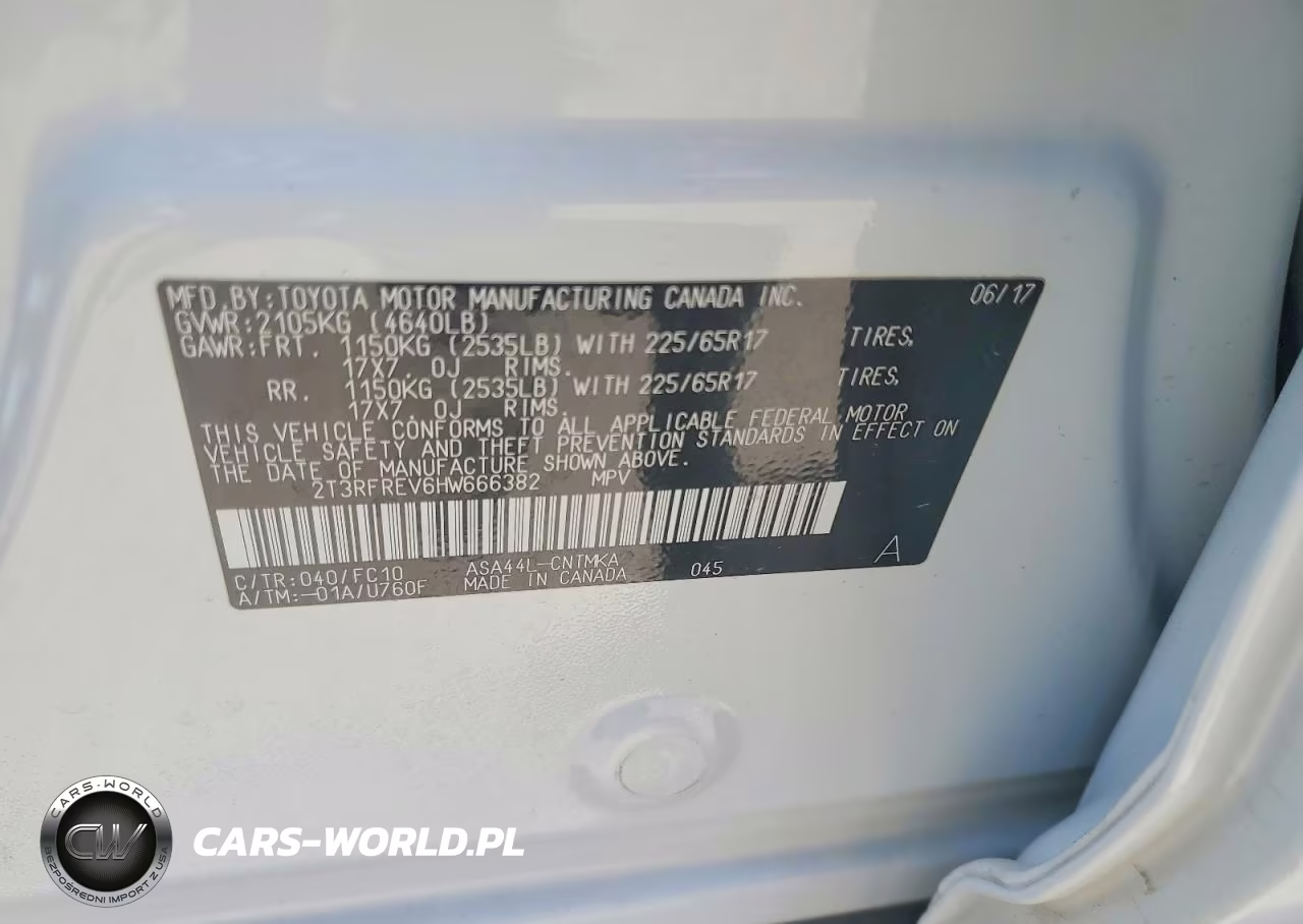 2017 Toyota Rav4 Xle VIN:2T3RFREV6HW666382 - 14