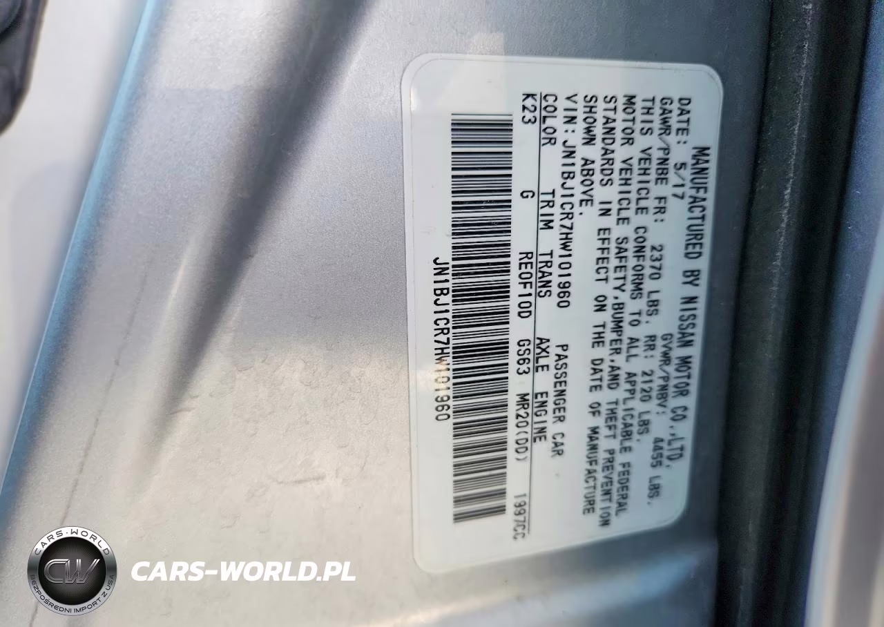 2017 NISSAN ROGUE SPORT SV VIN:JN1BJ1CR7HW101960 - 13