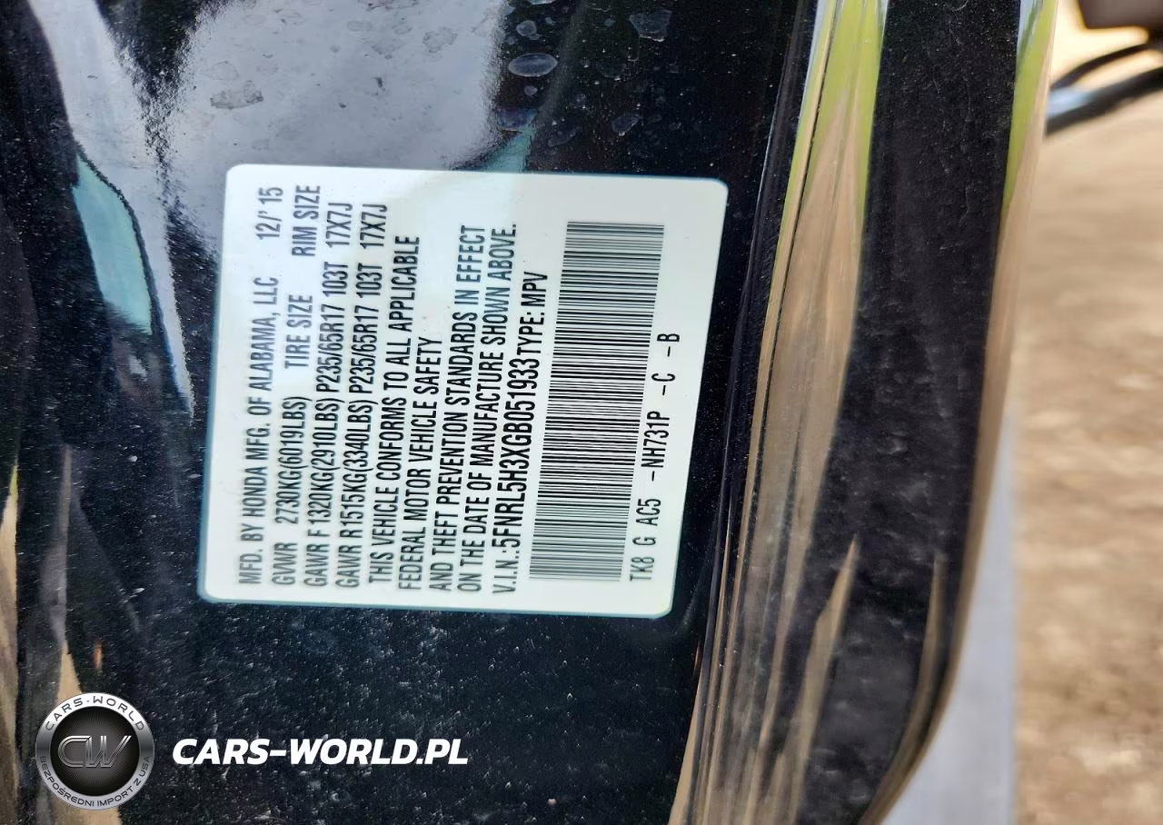 2016 Honda Odyssey VIN:5FNRL5H3XGB051933 - 13
