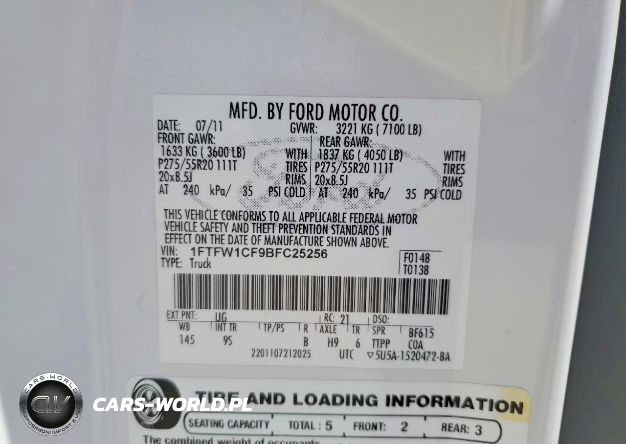 2011 Ford F150 Supercrew VIN:1FTFW1CF9BFC25256 - 12