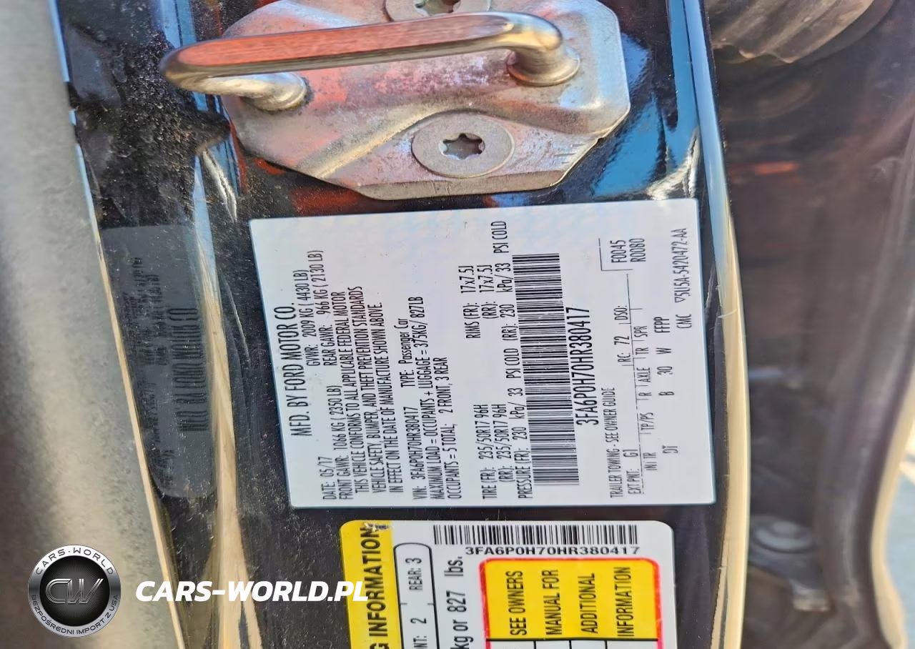 2017 Ford Fusion Se VIN:3FA6P0H70HR380417 - 12
