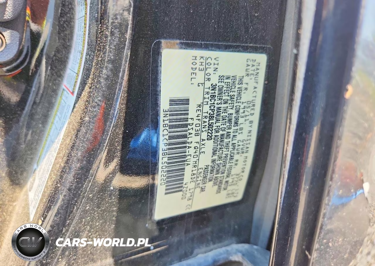2011 Nissan Versa 1.8S VIN:3N1BC1CP3BL502220 - 12