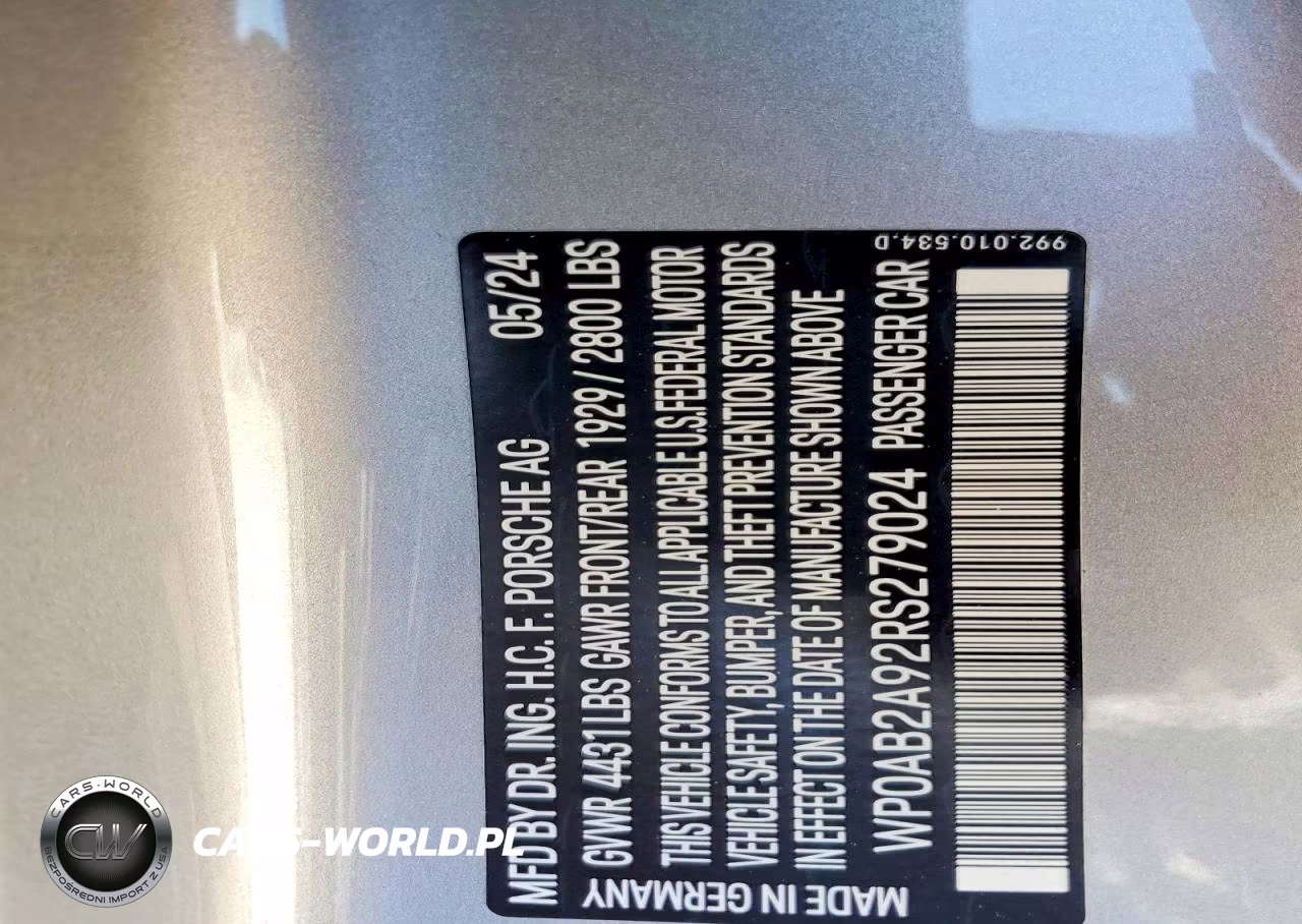 2024 Porsche 911 Carrera S VIN:WP0AB2A92RS279024 - 13