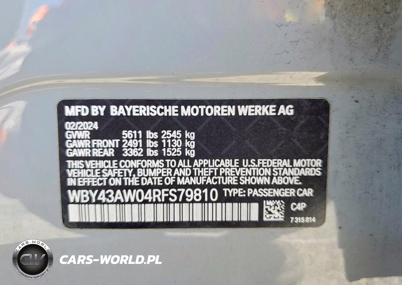 2024 BMW I4 Edrive 35 VIN:WBY43AW04RFS79810 - 12