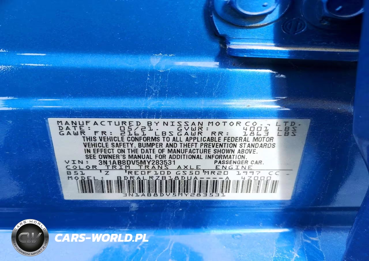 2021 Nissan Sentra Sr VIN:3N1AB8DV5MY283531 - 13