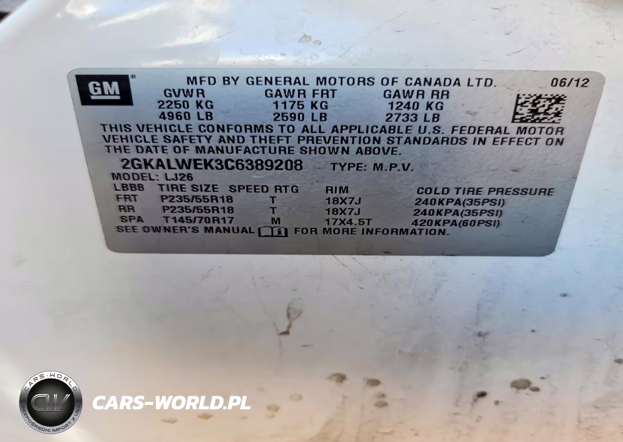 2012 GMC Terrain Slt VIN:2GKALWEK3C6389208 - 13