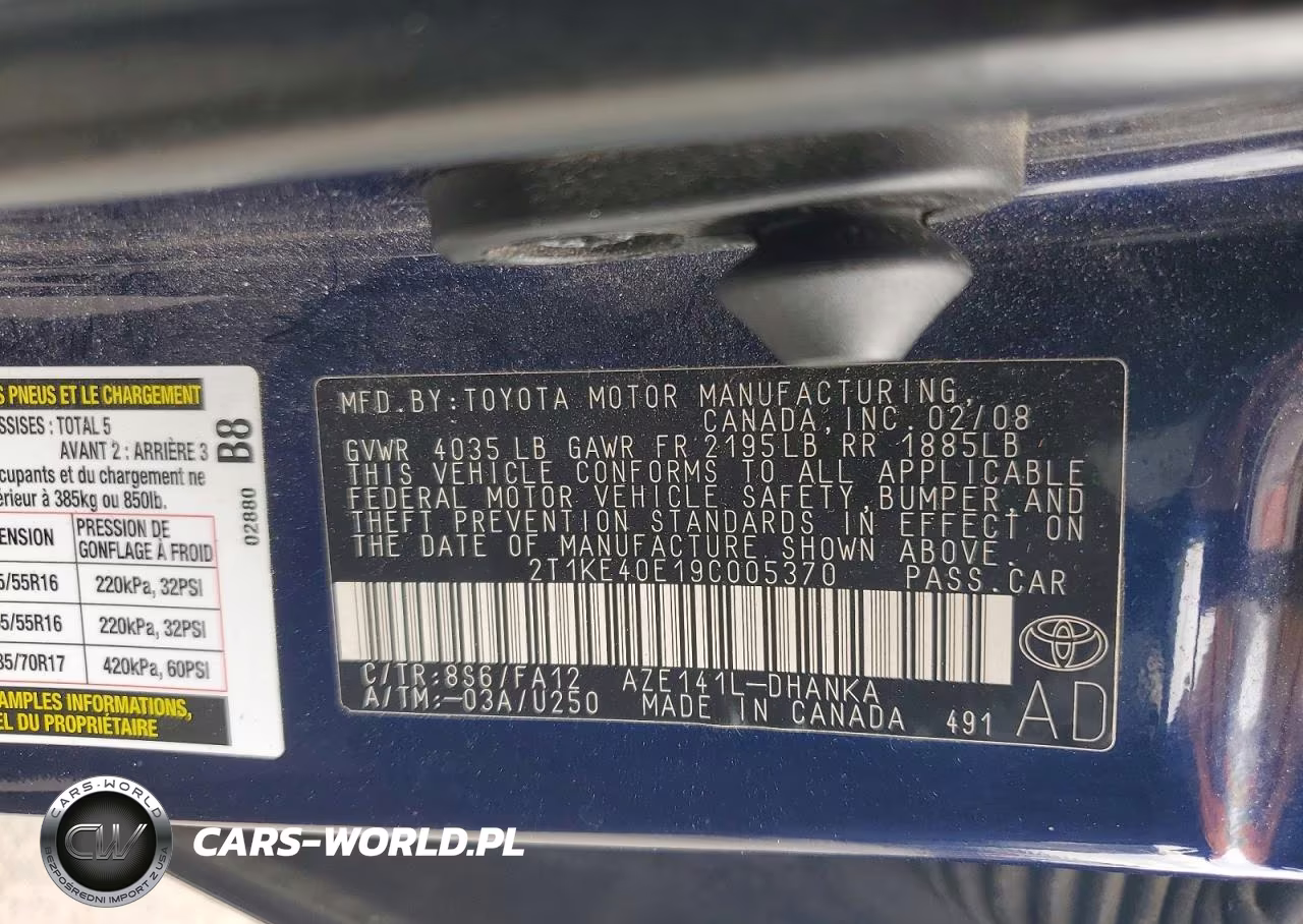 2009 Toyota Corolla Matrix S VIN:2T1KE40E19C005370 - 12