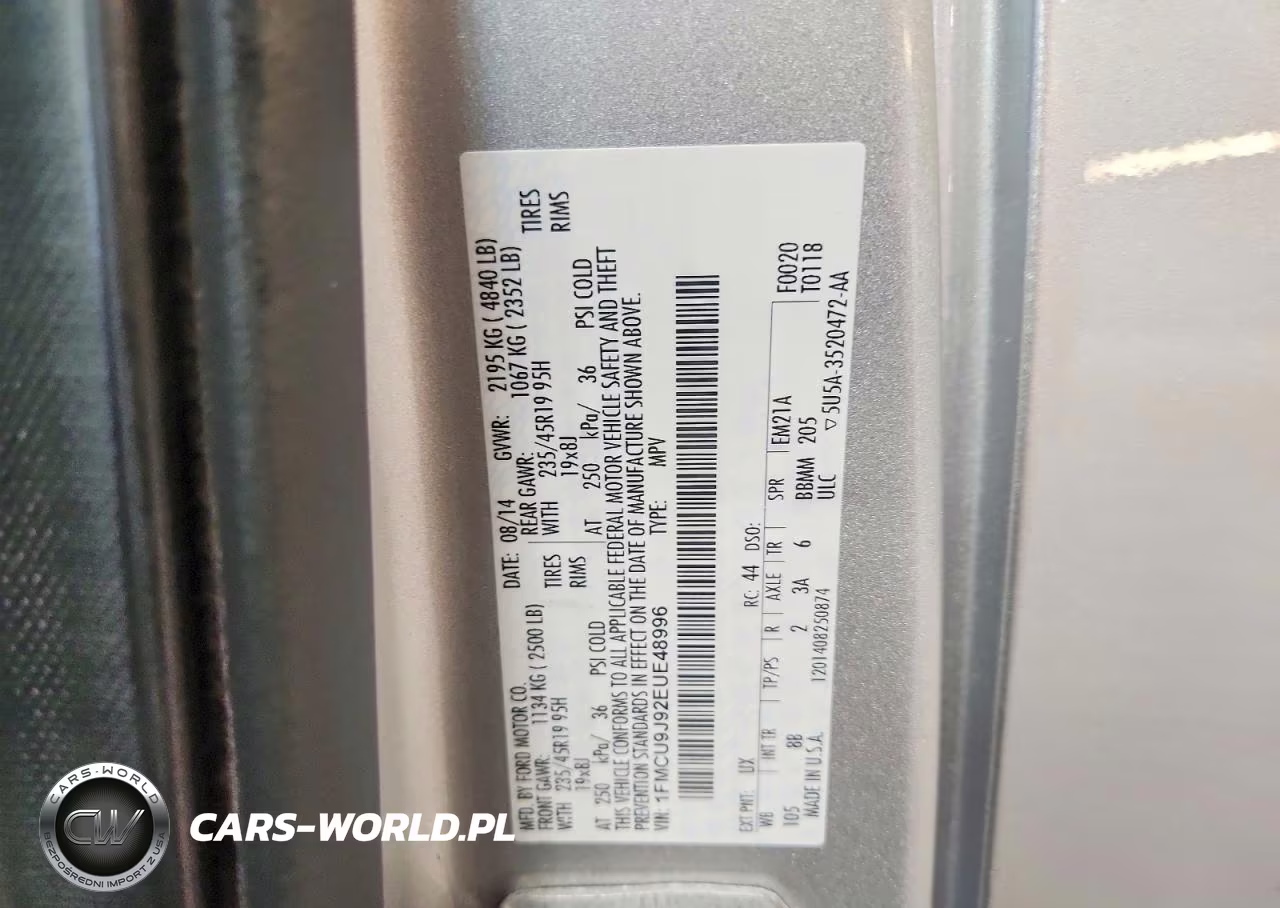 2014 Ford Escape Titanium VIN:1FMCU9J92EUE48996 - 13