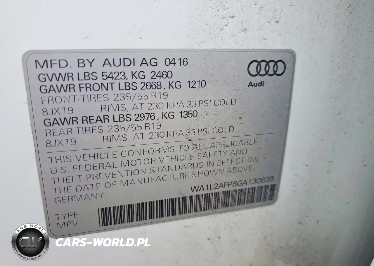 2016 Audi Q5 Premium Plus VIN:WA1L2AFP8GA130639 - 12