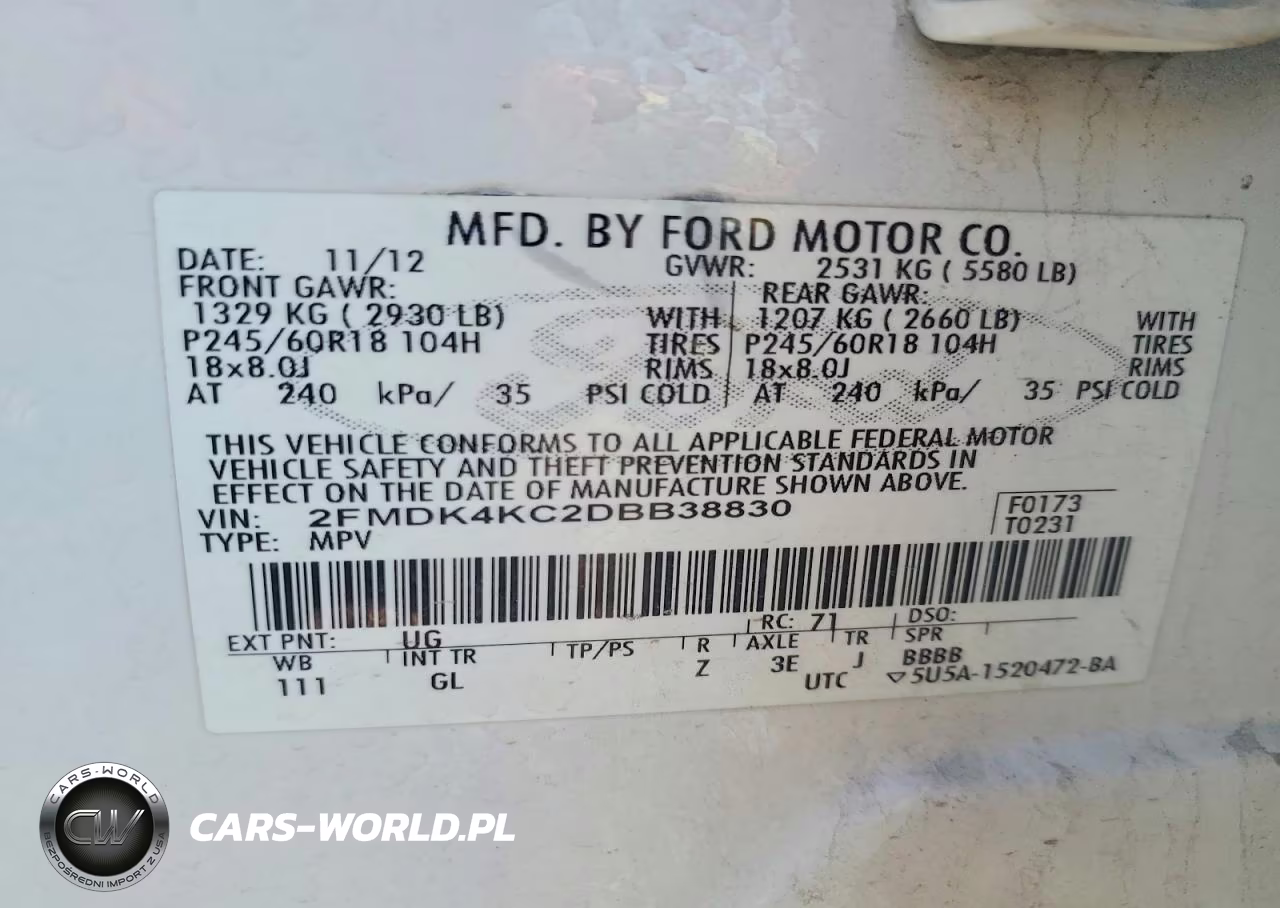 2013 Ford Edge Limited VIN:2FMDK4KC2DBB38830 - 13