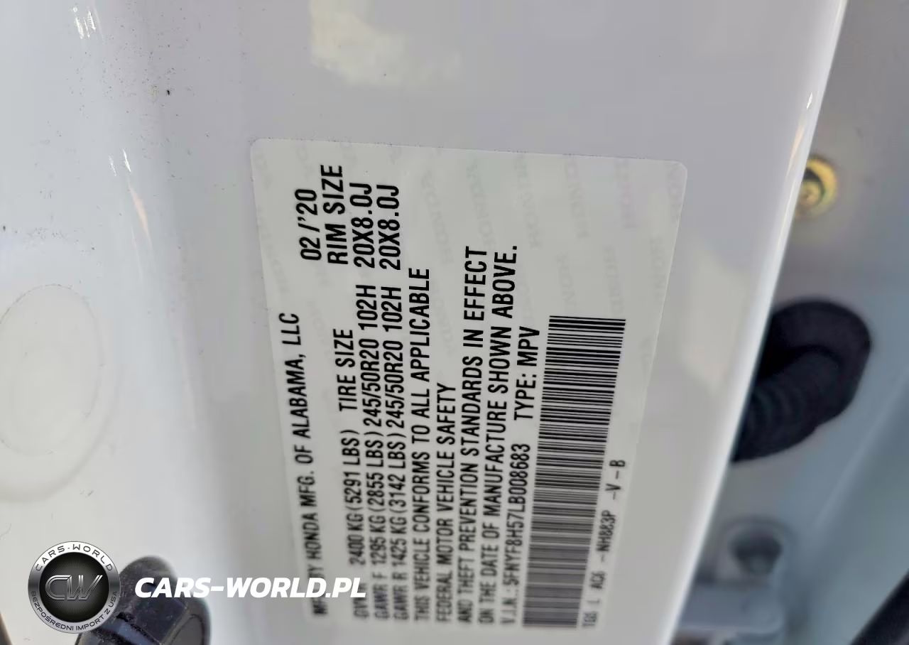 2020 Honda Passport Exl VIN:5FNYF8H57LB008683 - 13