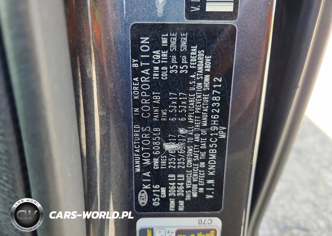 2017 Kia Sedona Lx VIN:KNDMB5C19H6238712 - 13