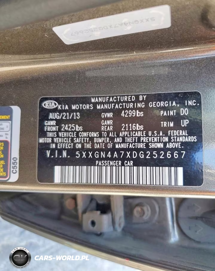 2013 Kia Optima Ex VIN:5XXGN4A7XDG252667 - 12
