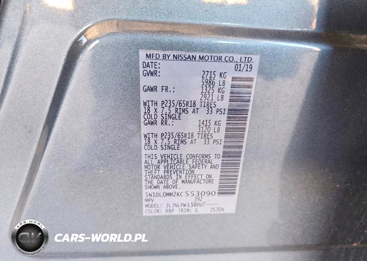 2019 Infiniti Qx60 Pure VIN:5N1DL0MM2KC553090 - 13