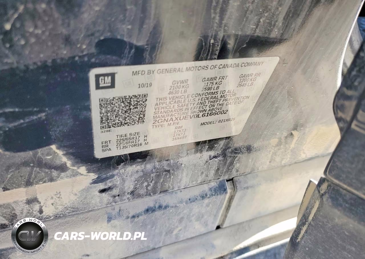 2020 Chevrolet Equinox Lt VIN:2GNAXUEV0L6166002 - 13
