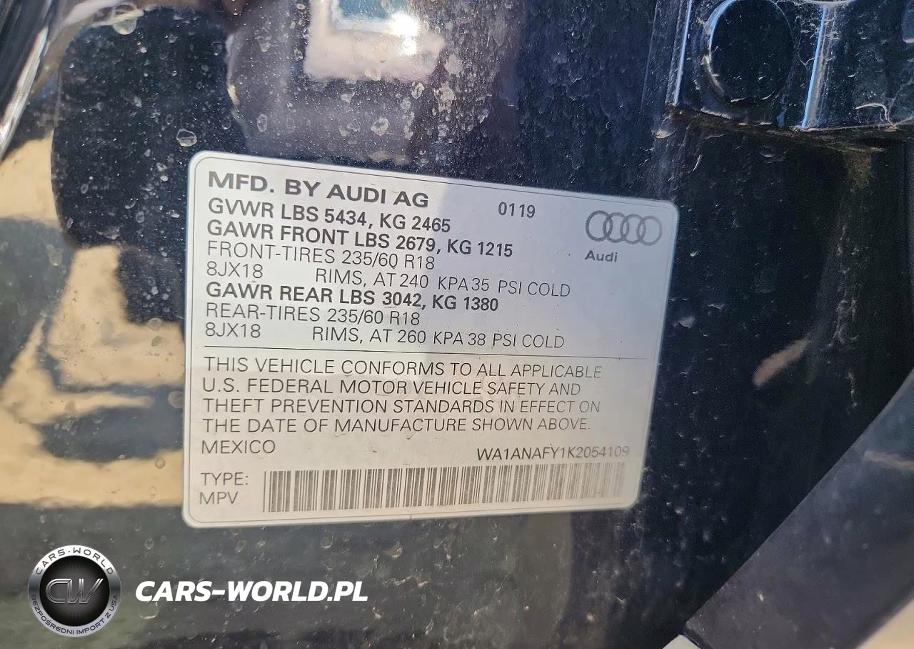 2019 Audi Q5 Premium VIN:WA1ANAFY1K2054109 - 12