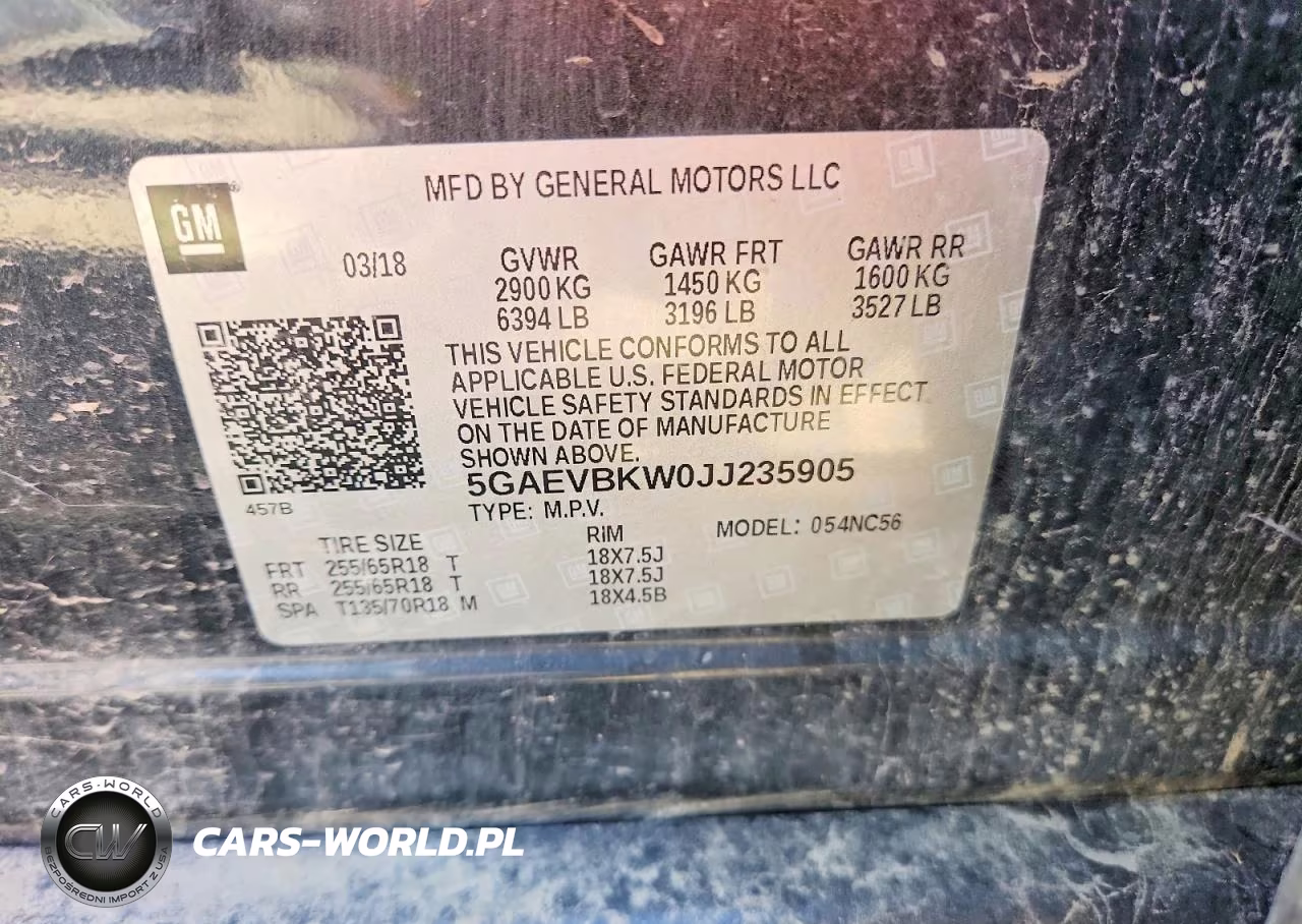 2018 Buick Enclave VIN:5GAEVBKW0JJ235905 - 13
