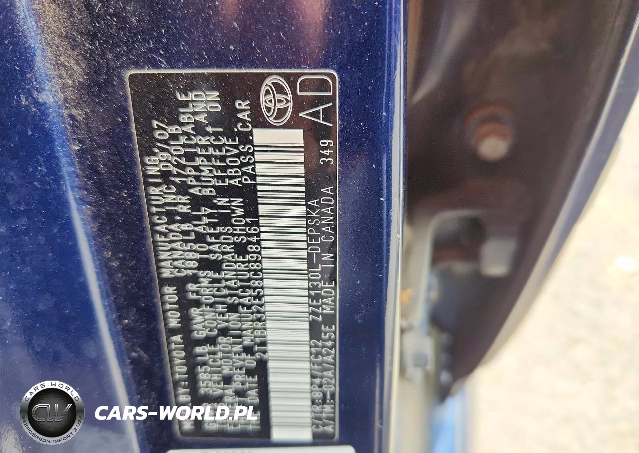 2008 Toyota Corolla S VIN:2T1BR32E58C898461 - 12