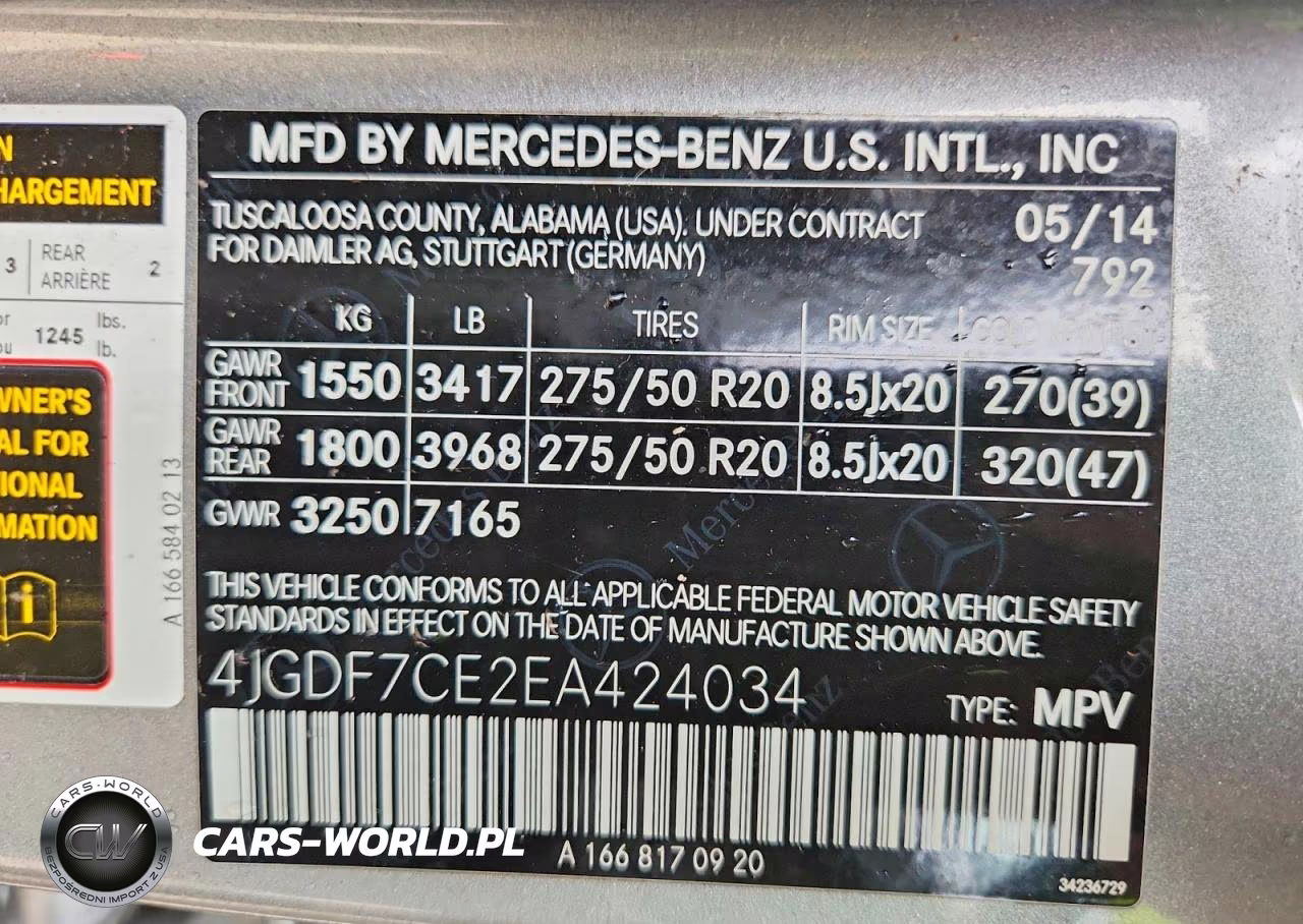 2014 Mercedes-Benz Gl 450 4Matic VIN:4JGDF7CE2EA424034 - 14