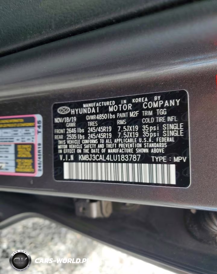 2020 Hyundai Tucson Sport VIN:KM8J3CAL4LU183787 - 13