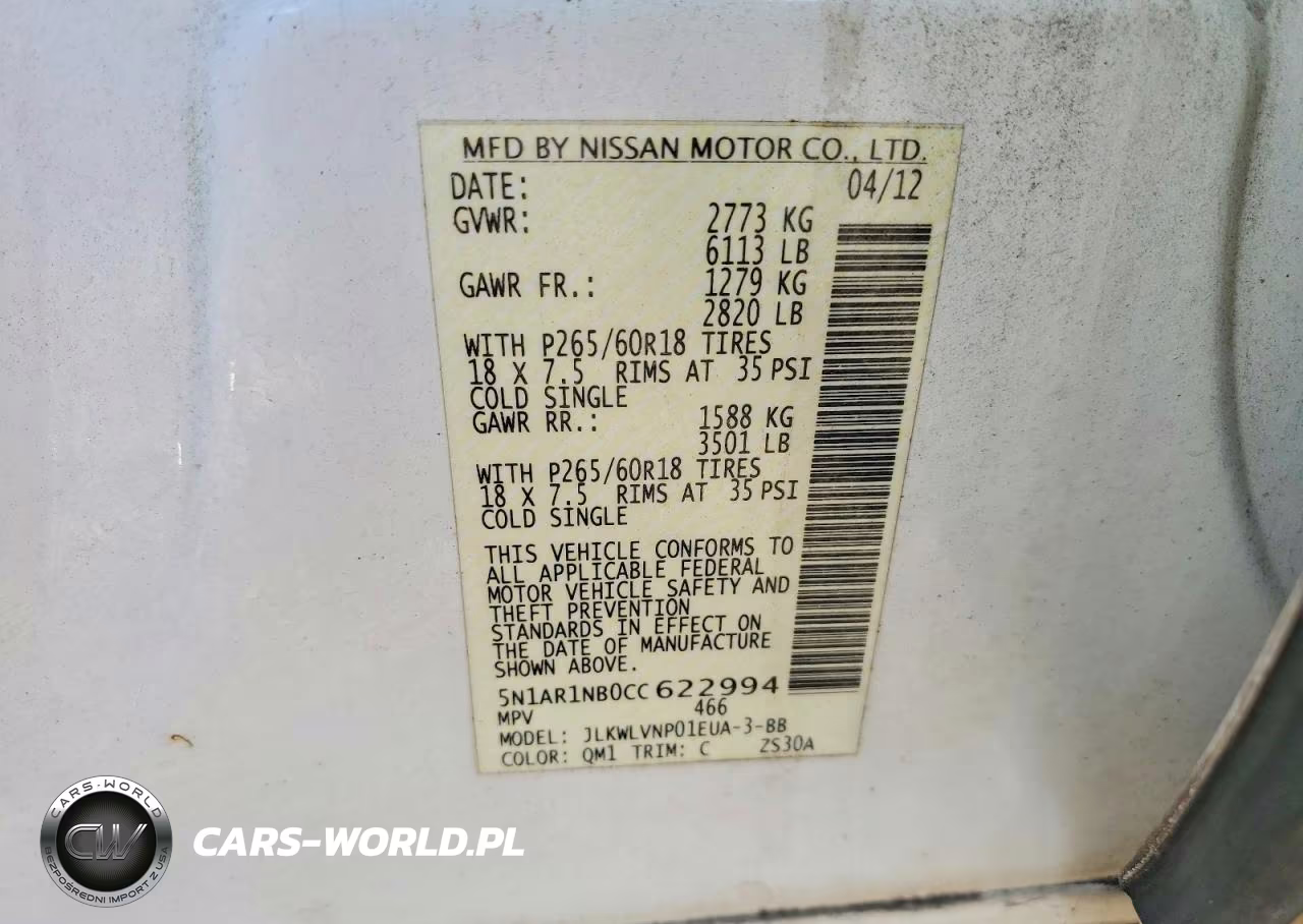 2012 Nissan Pathfinder S VIN:5N1AR1NB0CC622994 - 13