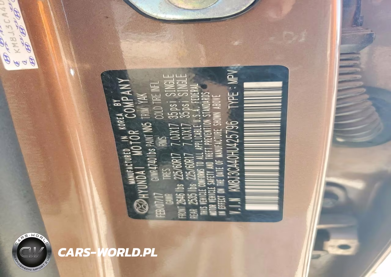 2017 Hyundai Tucson Se Plus VIN:KM8J3CA40HU425796 - 14
