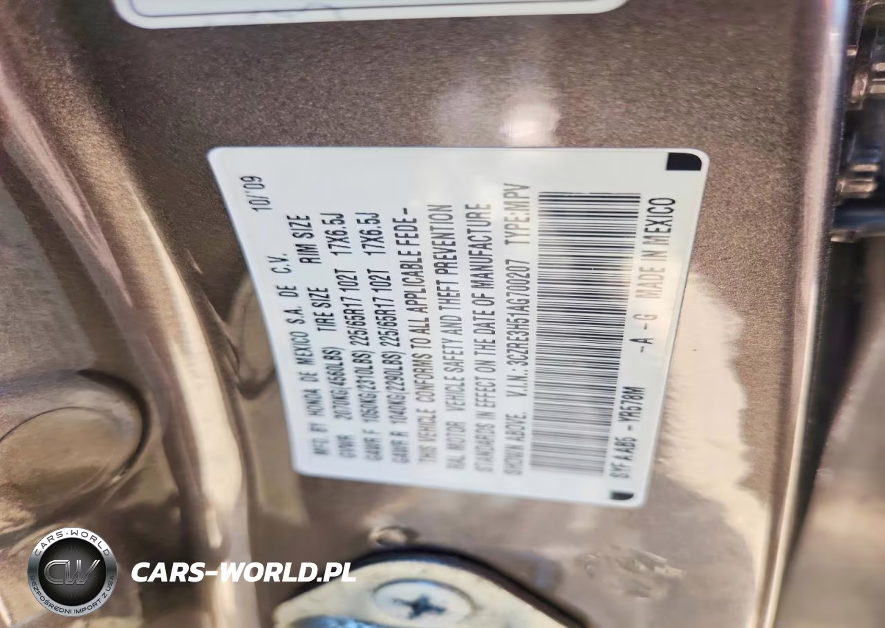 2010 Honda Crv VIN:3CZRE3H51AG700207 - 12