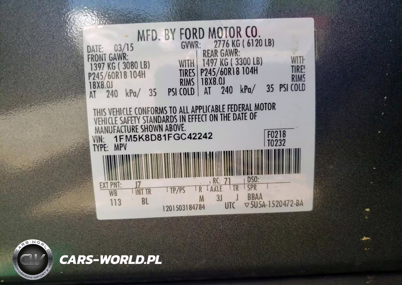 2015 Ford Explorer Xlt VIN:1FM5K8D81FGC42242 - 12