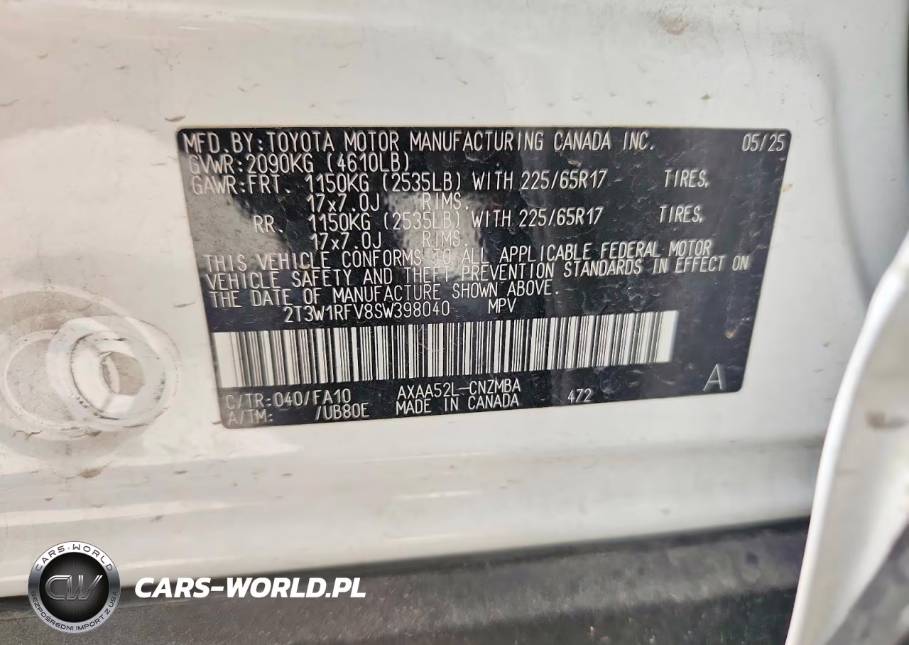 2025 Toyota Rav4 Xle VIN:2T3W1RFV8SW398040 - 12