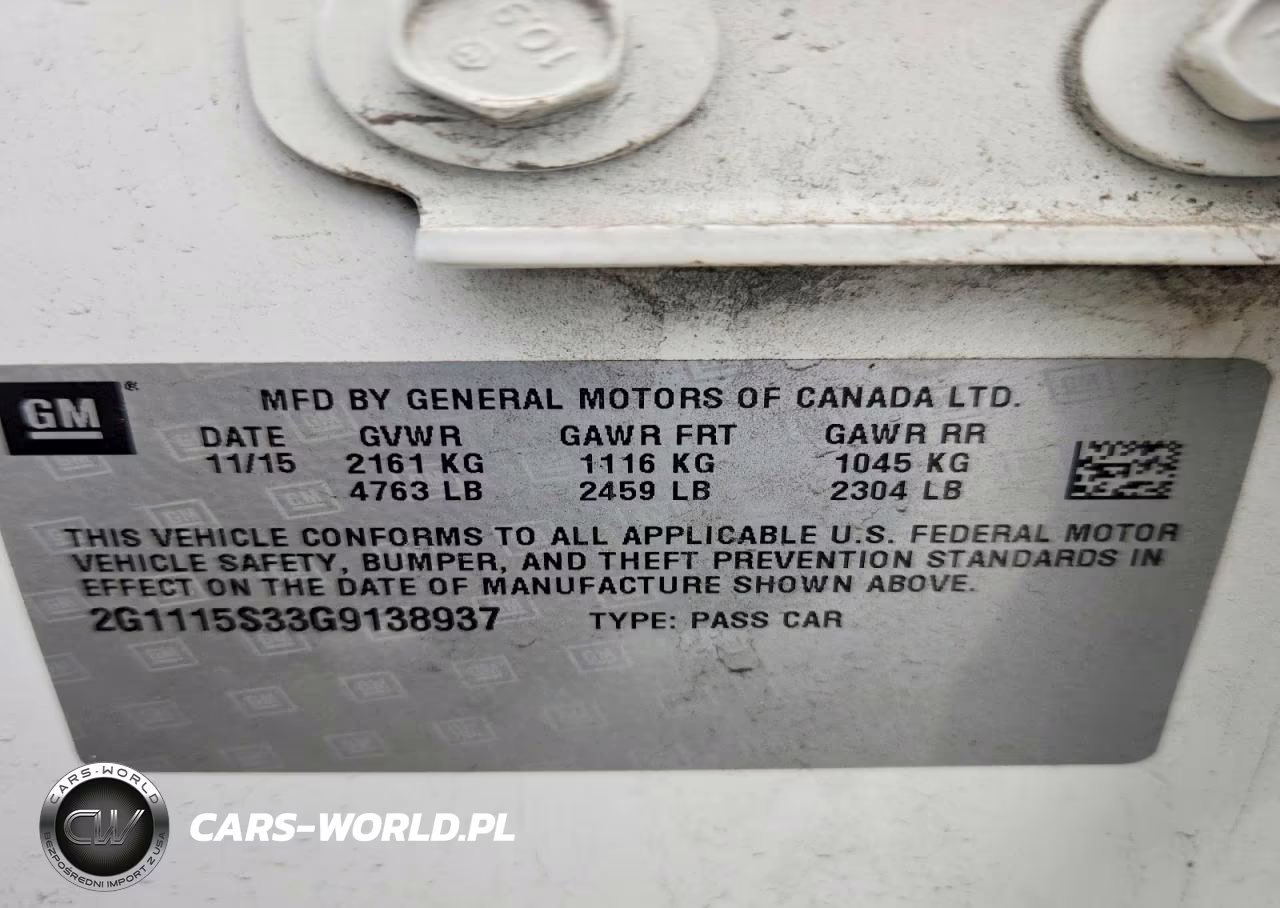 2016 Chevrolet Impala Lt VIN:2G1115S33G9138937 - 12
