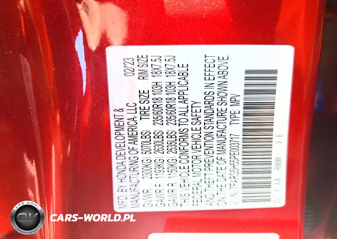 2023 Honda Cr-V Sport VIN:7FARS5H55PE003717 - 13