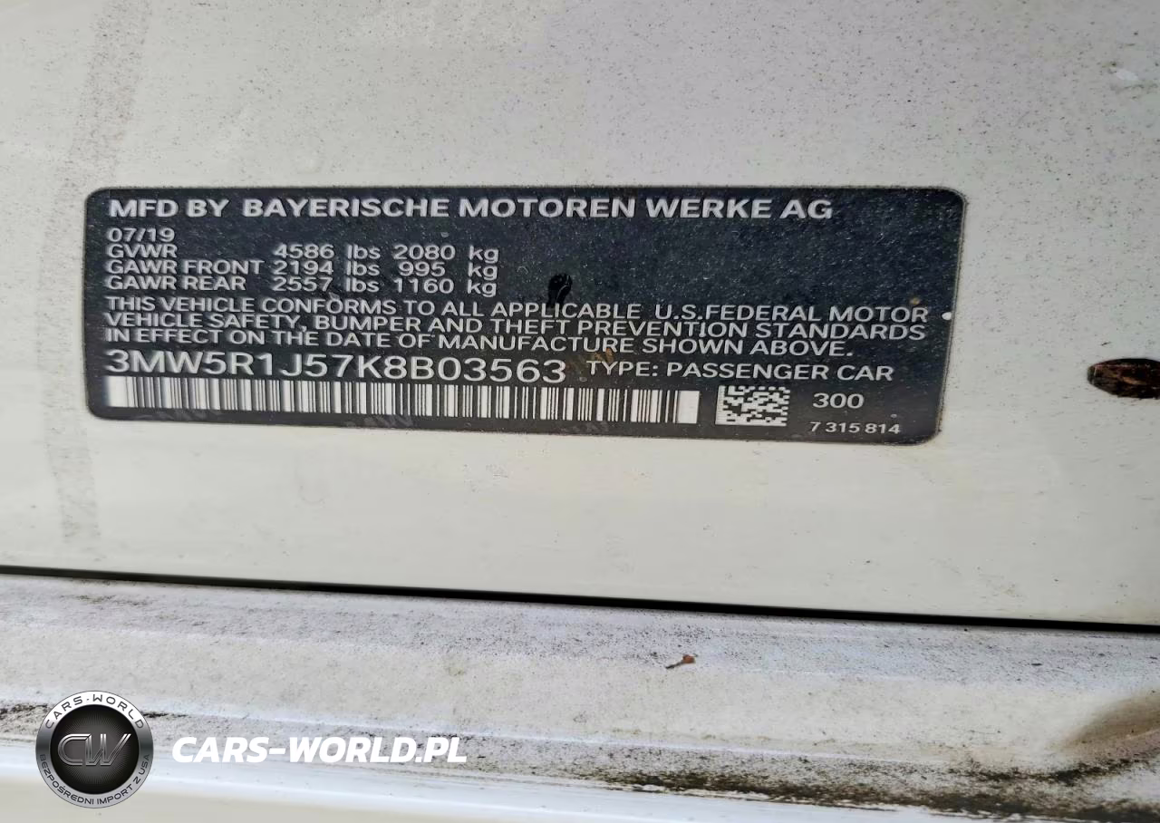 2019 BMW 330I VIN:3MW5R1J57K8B03563 - 13