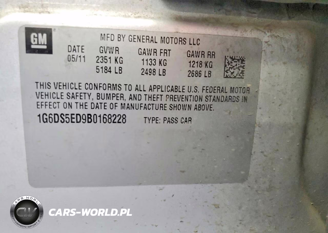 2011 Cadillac Cts Premium Collection VIN:1G6DS5ED9B0168228 - 12