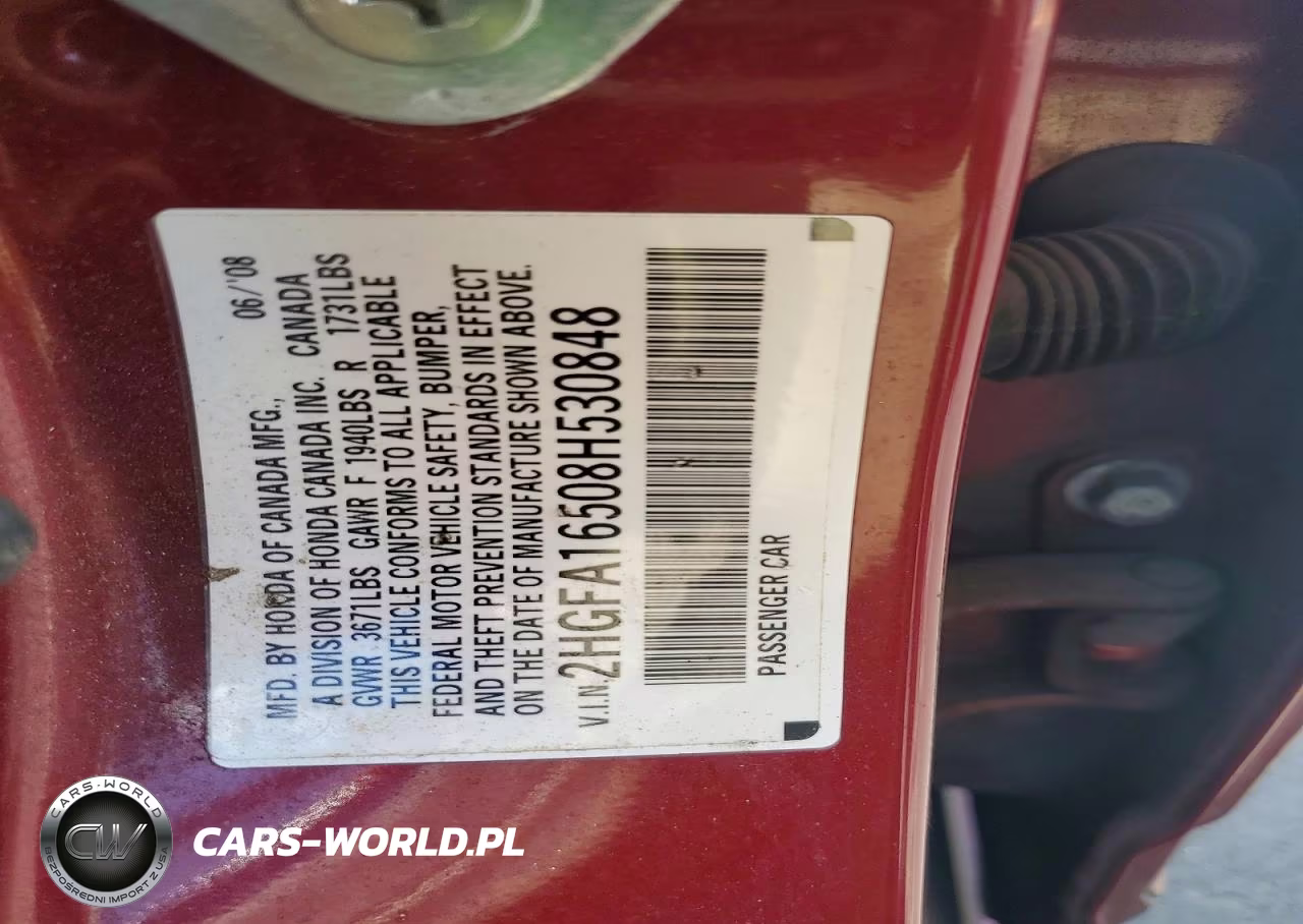 2008 Honda Civic Lx VIN:2HGFA16508H530848 - 12