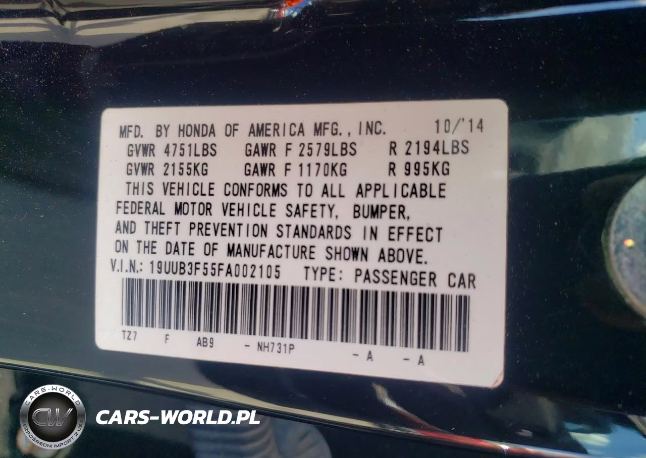 2015 Acura Tlx Tech VIN:19UUB3F55FA002105 - 12