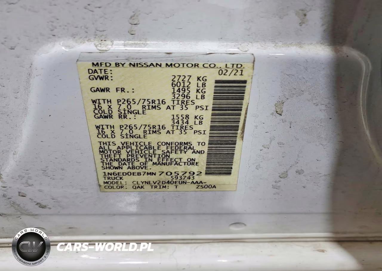 2021 Nissan Frontier Pro-4X VIN:1N6ED0EB7MN705792 - 13