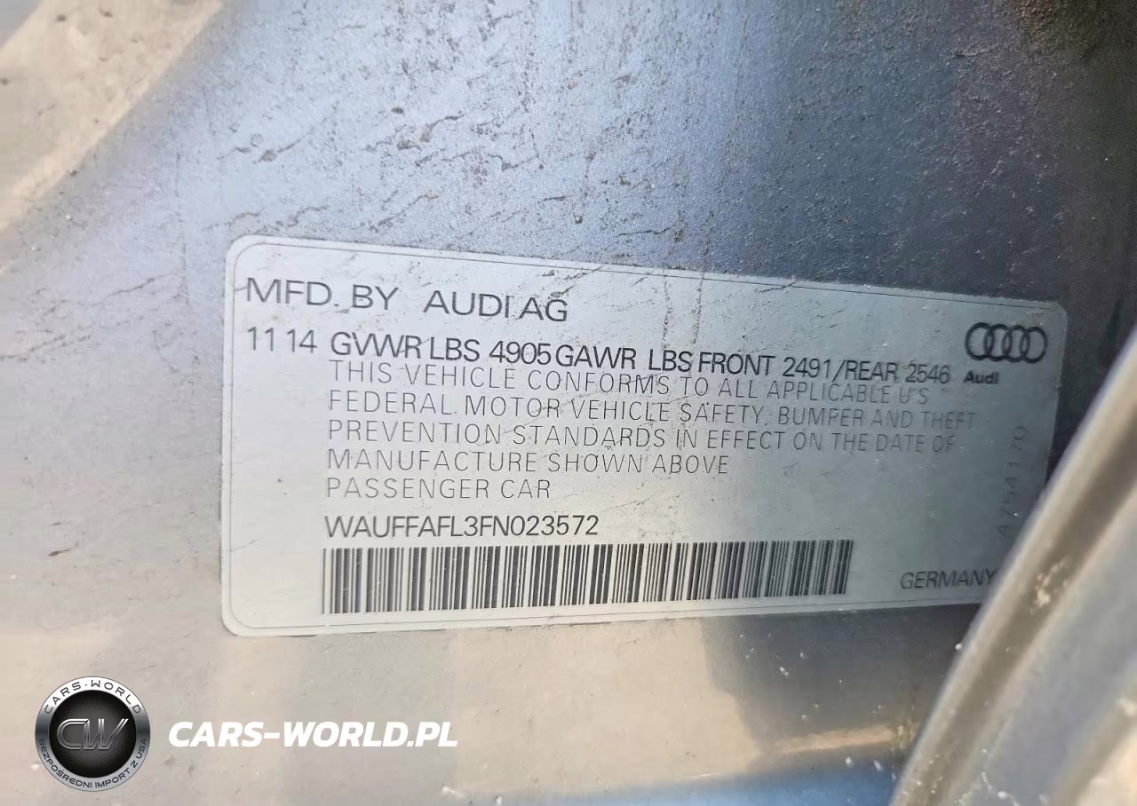 2015 Audi A4 Premium Plus VIN:WAUFFAFL3FN023572 - 12