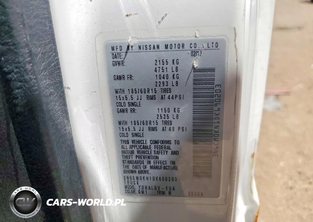 2013 Nissan Nv200 S VIN:3N6CM0KN1DK690203 - 13