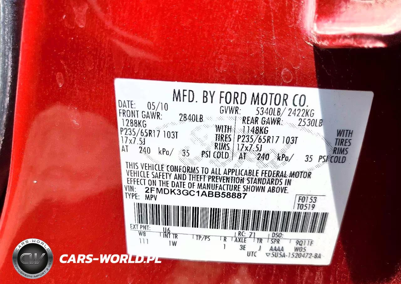2010 Ford Edge Se VIN:2FMDK3GC1ABB58887 - 13