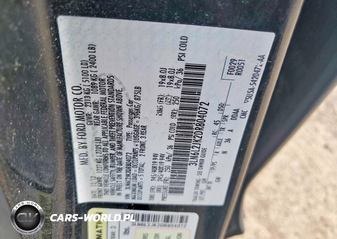2013 Lincoln Mkz VIN:3LN6L2JK2DR804072 - 12