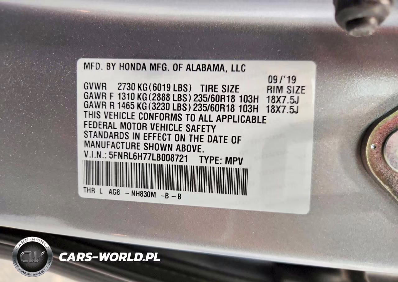 2020 Honda Odyssey Exl VIN:5FNRL6H77LB008721 - 13