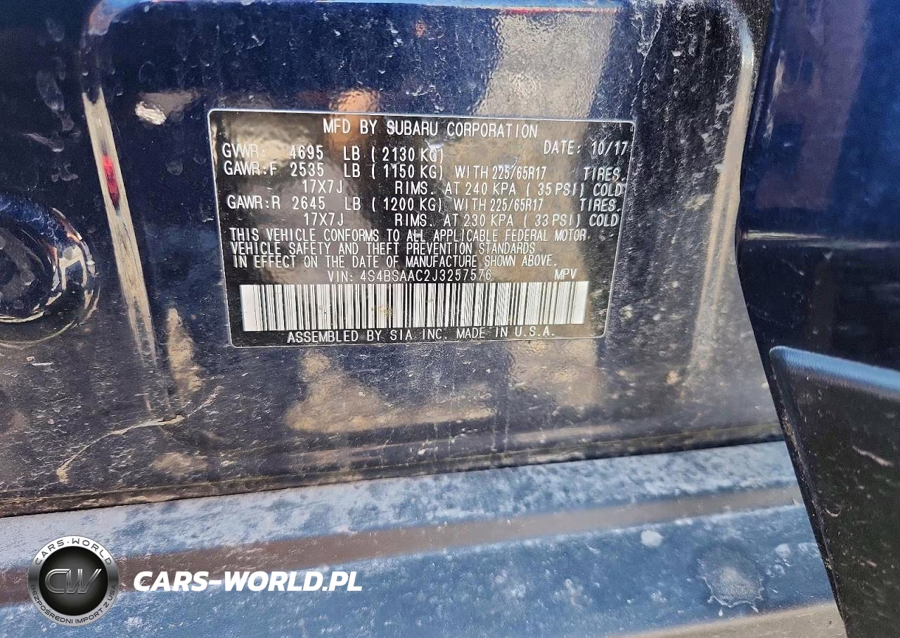 2018 Subaru Outback VIN:4S4BSAAC2J3257576 - 12