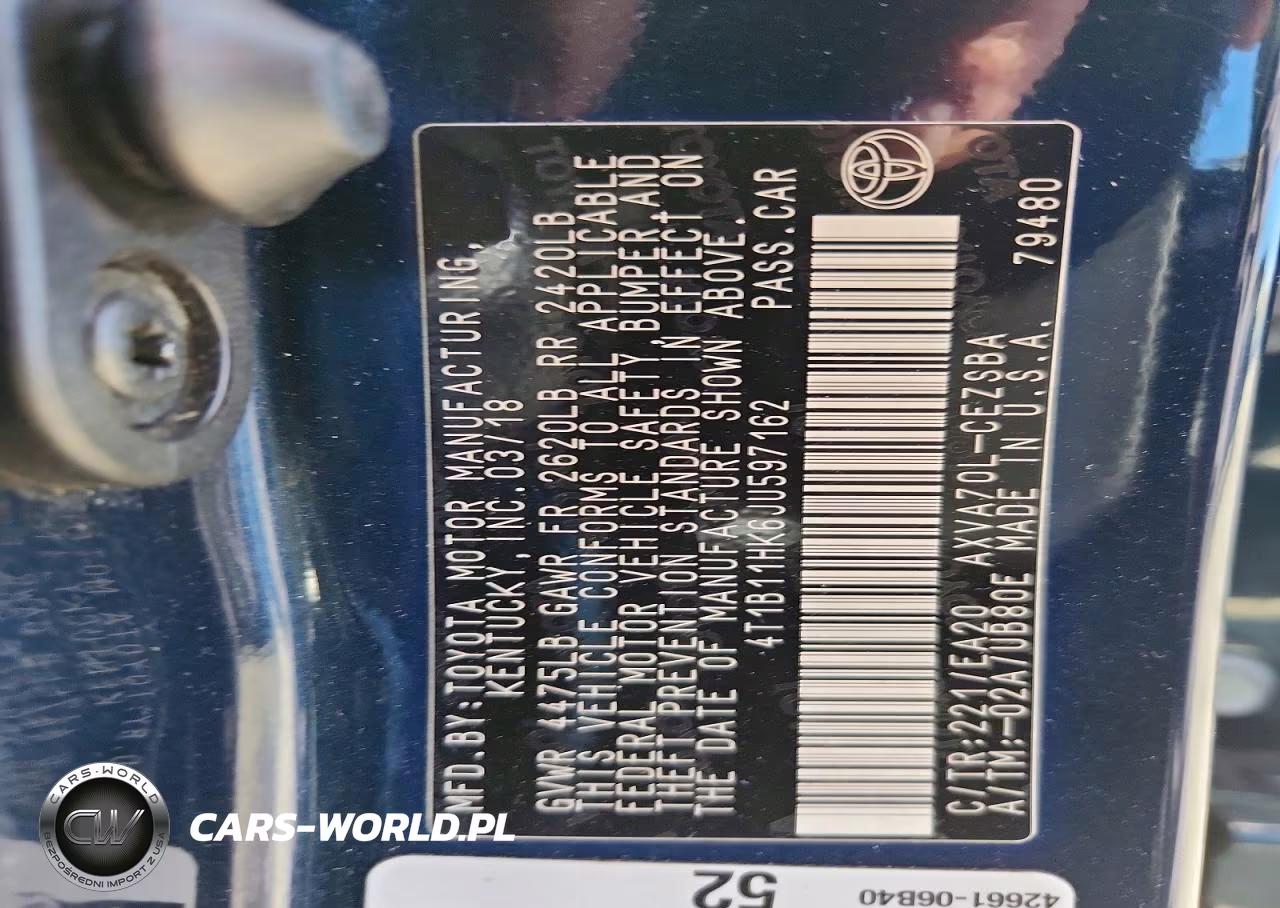 2018 Toyota Camry Se VIN:4T1B11HK6JU597162 - 13