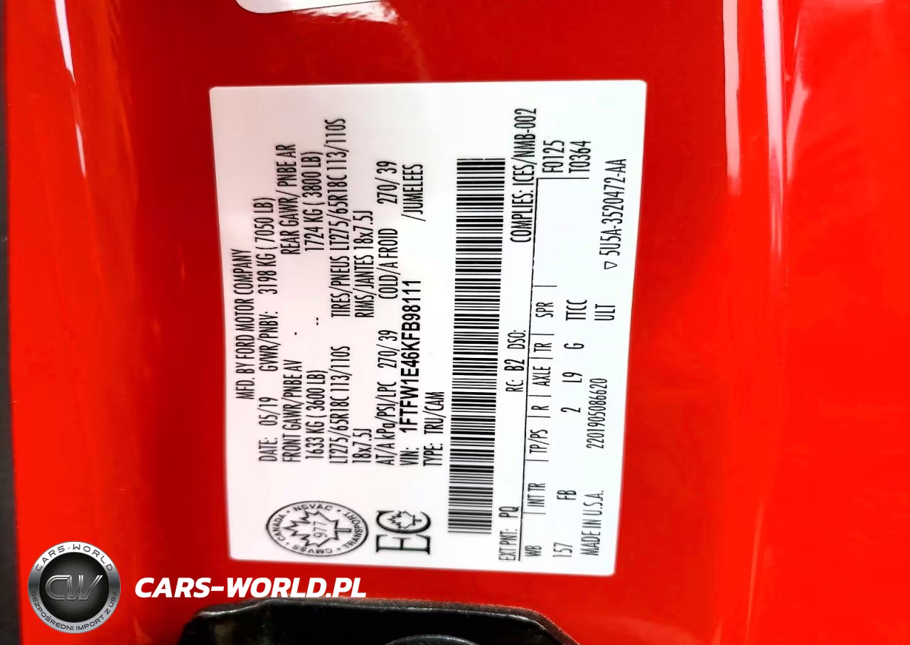 2019 Ford F150 Supercrew VIN:1FTFW1E46KFB98111 - 12
