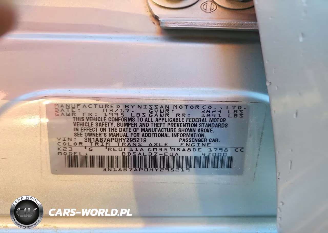 2017 Nissan Sentra S VIN:3N1AB7AP0HY295219 - 12