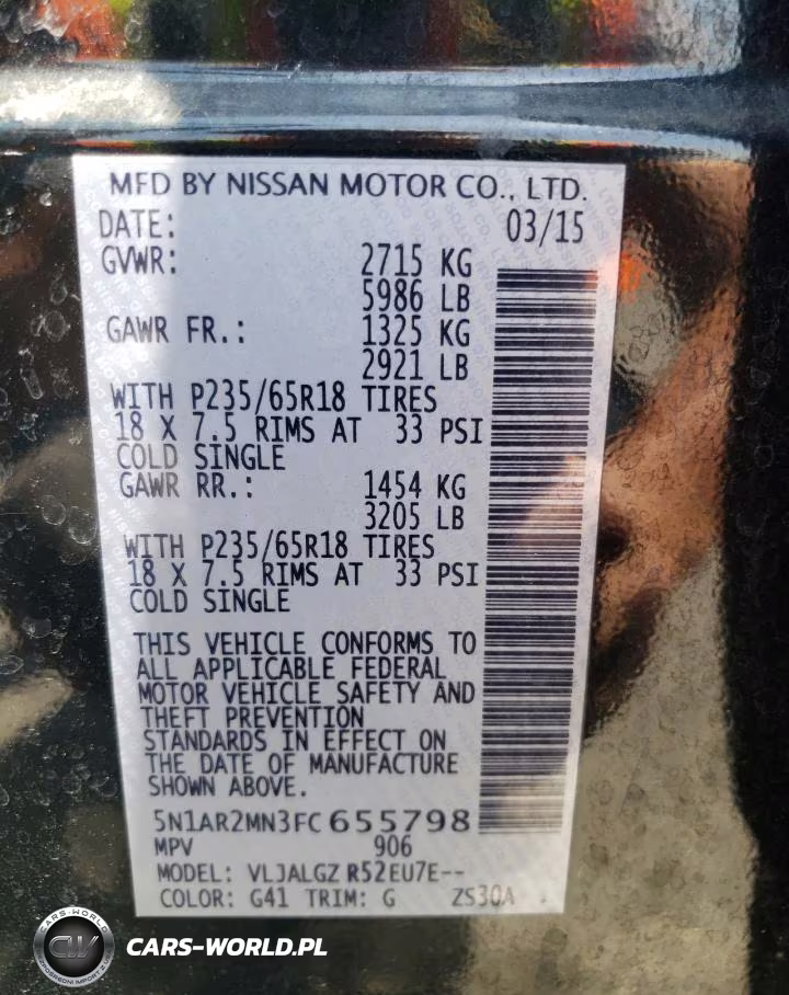 2015 Nissan Pathfinder S VIN:5N1AR2MN3FC655798 - 13
