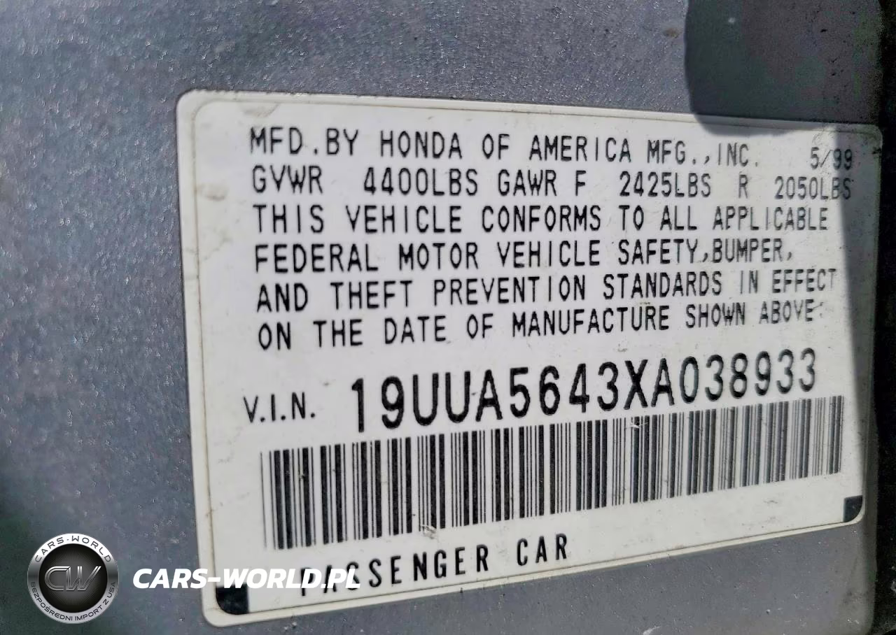 1999 Acura 3.2Tl VIN:19UUA5643XA038933 - 12
